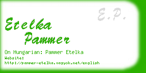 etelka pammer business card